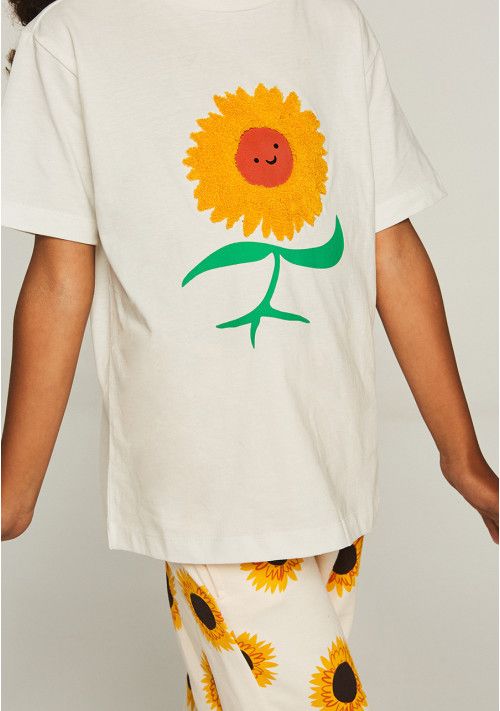Camiseta unisex de algodón con estampado floral de girasoles. Compañia Fantastica